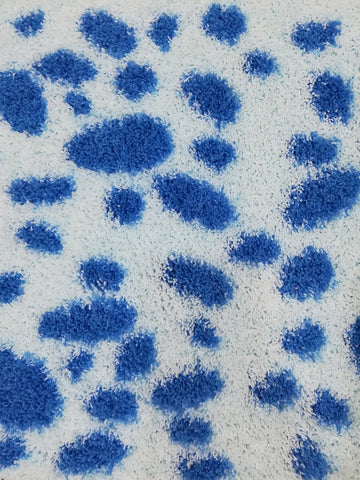 Athom Living Blue Dotted Micro Designer Soft Anti Slip Bath Mat