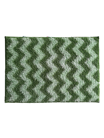 Athom Living Green Micro Designer Soft Anti Slip Bath Mat