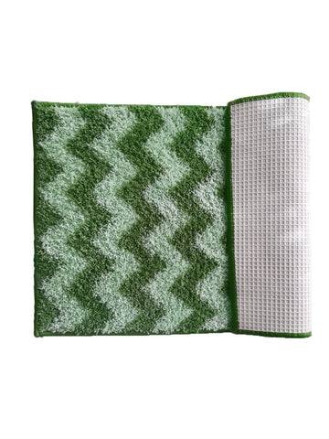 Athom Living Green Micro Designer Soft Anti Slip Bath Mat