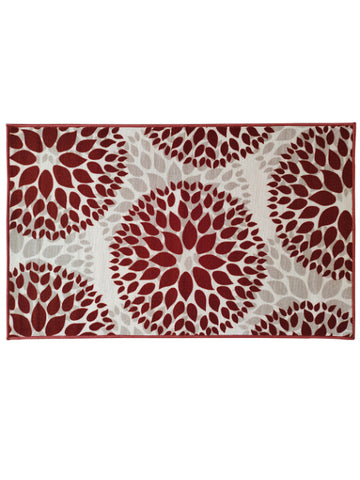 Athom Living Drop Beige Premium Anti Slip Printed Carpet