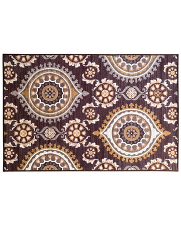 Athom Living Persian Brown Premium Anti Slip Printed Carpet