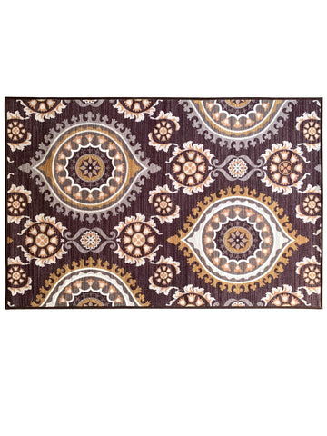 Athom Living Persian Brown Premium Anti Slip Printed Carpet