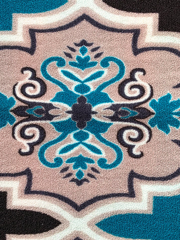 Athom Living Contemporaray Blue Premium Anti Slip Printed Runner Carpet