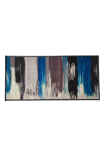 Athom Living Canvas Blue Premium Anti Slip Printed Runner Carpet