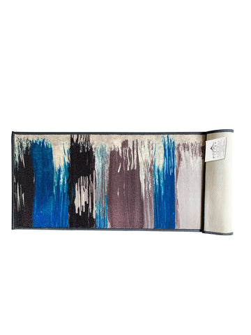 Athom Living Canvas Blue Premium Anti Slip Printed Runner Carpet