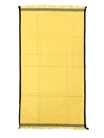 Athom Living Ecosaviour Premium Cotton Bath Towel Waffle Yellow- Large