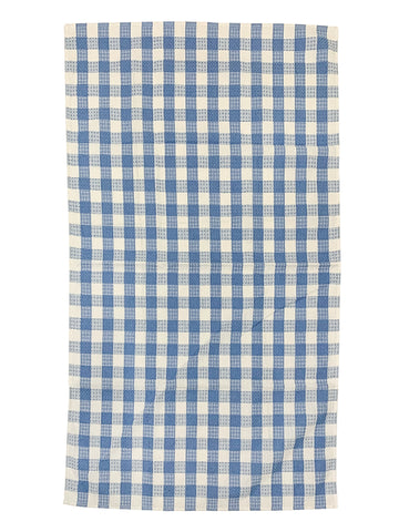 Athom Living Ecosaviour Premium Cotton Bath Towel Blue Checkers- Large