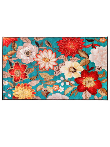 Athom Living Floral Love Premium Anti Slip Printed Doormat, Runner & Carpet Set