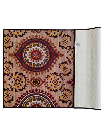 Athom Living Persian Maroon Premium Anti Slip Printed Doormat, Runner & Carpet Set