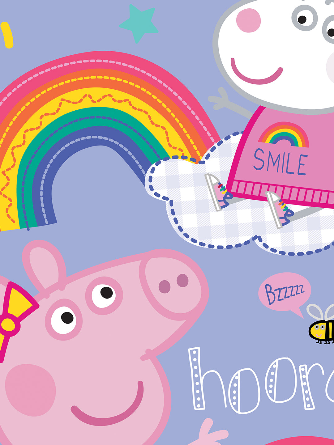 Adorable Peppa’s Magical Unicorn Peppa Pig kids Cotton Double Bedsheet Set crafted in premium cotton, delivering comfort, bright prints, and two matching pillow covers ideal for transforming your child’s bedding space.