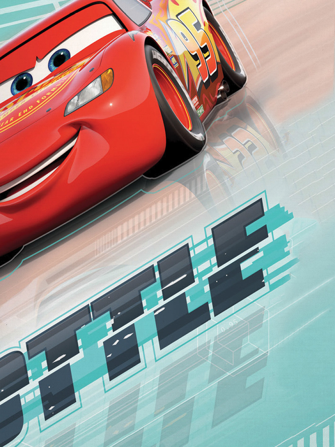 Athom Living Disney Max Throttle Cars kids double bedsheet with 2 pillow cover, soft cotton fabric, durable and colorful, making bedtime exciting for kids with favorite car designs.