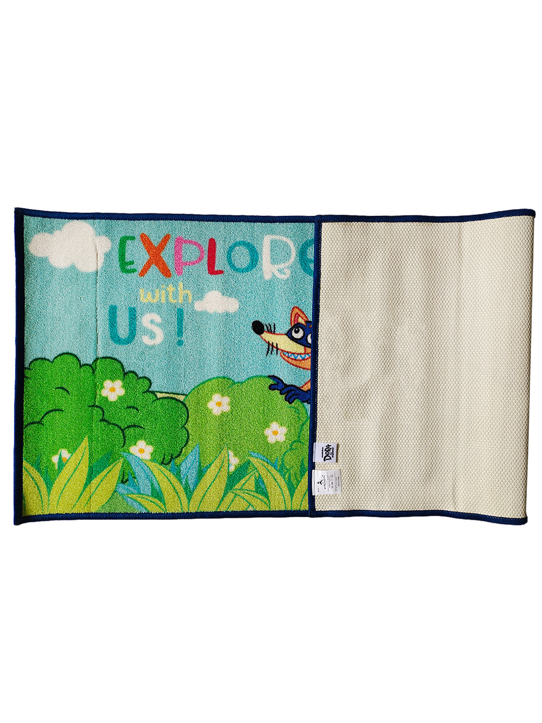 Athom Living Dora Explore With Us Kids Printed Runner Carpet 2ft x 4.5ft designed for comfort and safety. Anti-skid backing prevents slips, while vibrant prints make it a playful runner carpet for children.