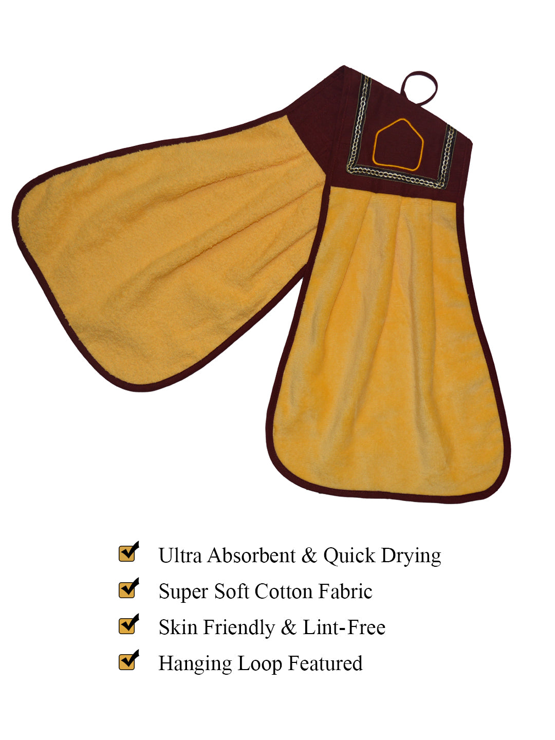 Athom Living soft cotton washbasin towel with a sturdy hanging loop, offering quick absorption and elegant style for home use, suitable as a Wash Basin Towel / Hand Towel Pack of 1, 2 and 4.