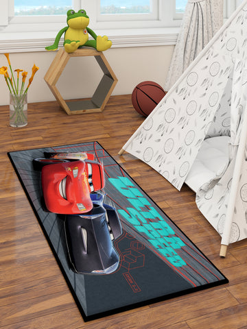 Athom Living Disney Cars Kids Room Set 1 Single Comforter + 1 Runner Carpet + 2 Cushion Cover