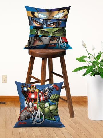 Athom Living Avengers Hulk Kids Room Set 1 Single Comforter + 1 Runner Carpet + 2 Cushion Cover