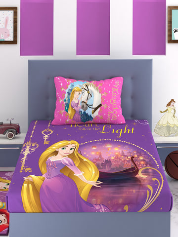 Disney Let Your Heart Follow the Light Princess Cotton Single Bedsheet Set