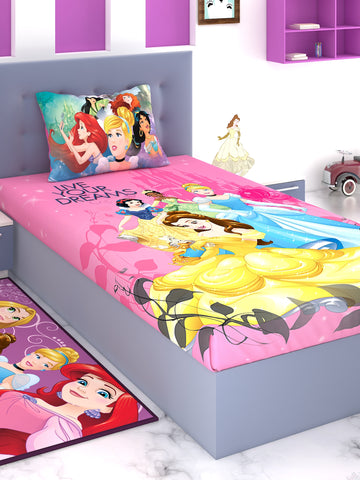 Disney Live Your Dreams Princess Cotton Single Bedsheet Set