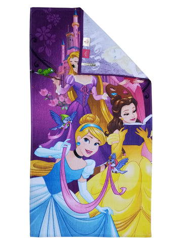 Athom Living Disney Princess & Elegant Ice Frozen Elsa Kids Cotton Bath Towel 60x120 Cms (Pack Of 2)
