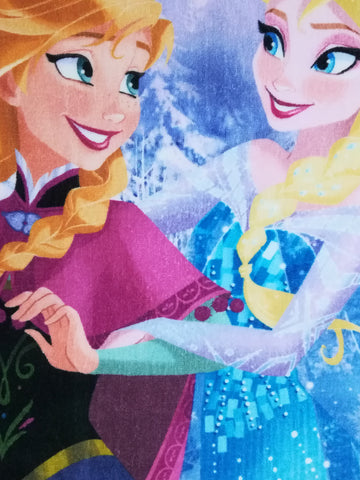 Athom Living Disney Princess & Elegant Ice Frozen Elsa Kids Cotton Bath Towel 60x120 Cms (Pack Of 2)