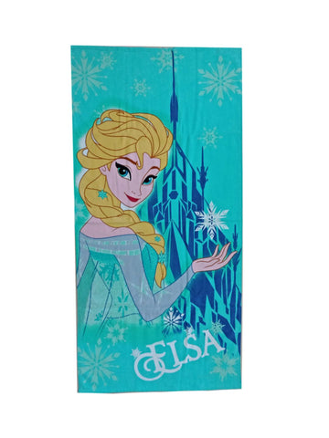 Athom Living Disney Princess & Frozen Elsa Kids Cotton Bath Towel 60x120 Cms (Pack Of 2)