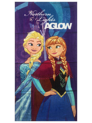 Athom Living Disney Frozen Sisterly Love & Northern Lights AGlow  Kids Cotton Bath Towel 60x120 Cms (Pack Of 2)