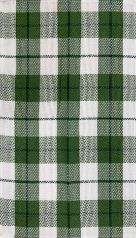 Athom Living Green Big Checks Cotton Multipurpose Kitchen Towel/Cleaning Cloth 30x55 cm