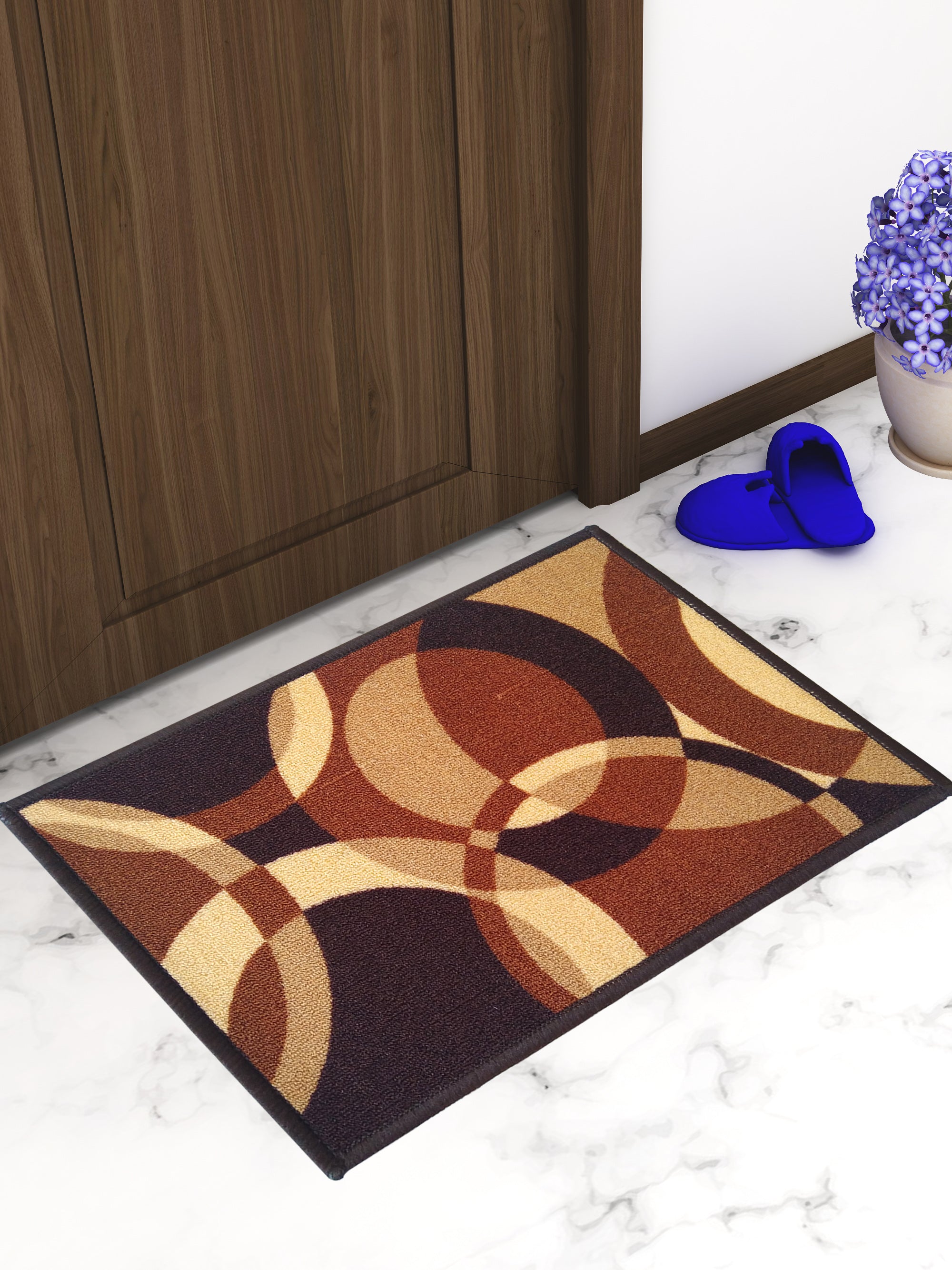 Eazy Home Premium Beige Anti-Skid doormat by Athom Living featuring a soft, durable, textured surface designed for daily home use, offering reliable grip, stylish appeal, and long-lasting performance.