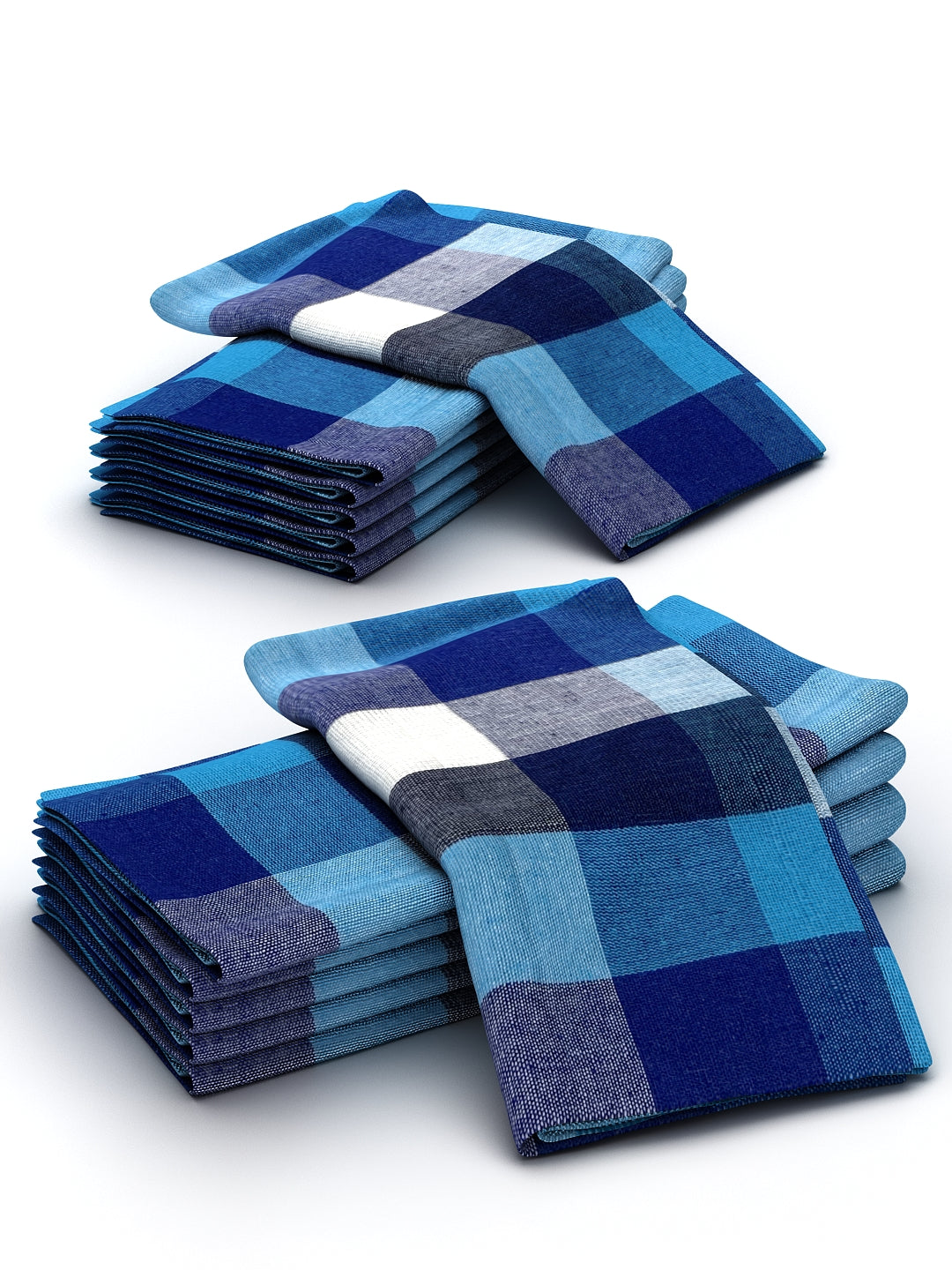 Elegant Big Checks Cotton Kitchen Napkin by Athom Living crafted for absorbency and durability, ideal for regular kitchen tasks and available as kitchen napkins with pack of 6&12 options.