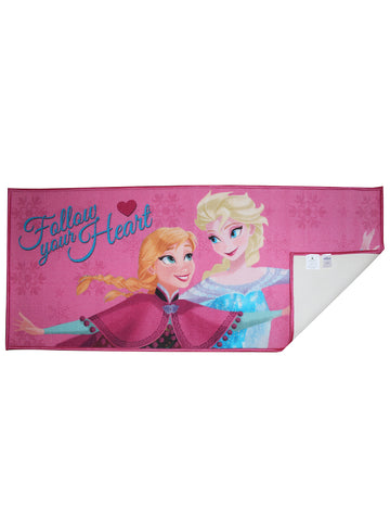 Disney Frozen Follow Your Heart Pink Runner Carpet 2ft x 4.5ft