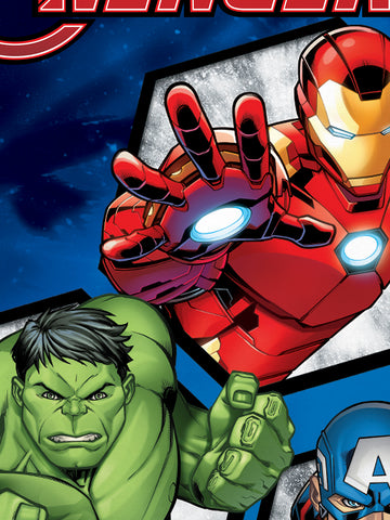 Marvel Avengers, Ironman & Hulk Cotton Double Bedsheet Set- King Size