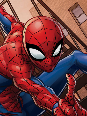 Marvel Spiderman Red Cotton Single Bedsheet Set