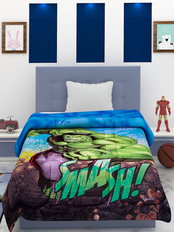 Marvel Hulk Smash Green Kids Comforter 380 GSM