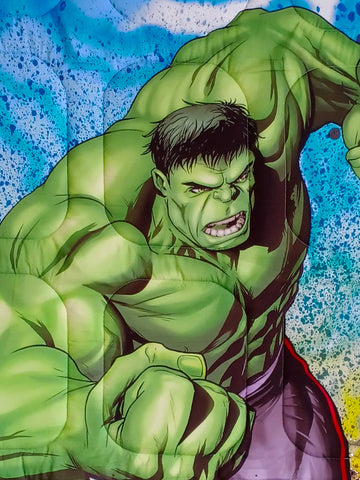 Marvel Hulk Smash Green Kids Comforter 380 GSM