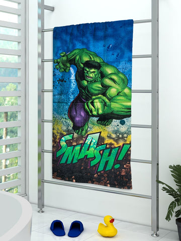 Marvel Smash Green Hulk Kids Cotton Bath Towel 350 GSM 60x120 cm