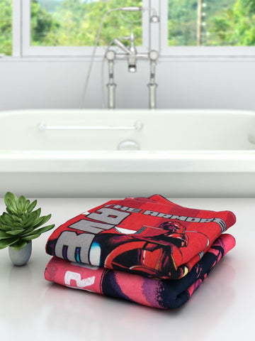 Athom Living Marvel Iron Man & The Hulk  Kids Bath Towel 60x120 cm Pack of 2