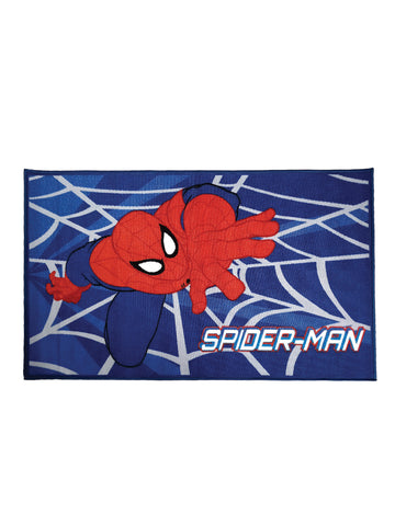 Marvel Avengers Spiderman Kids Blue Carpet 3ft x 5ft