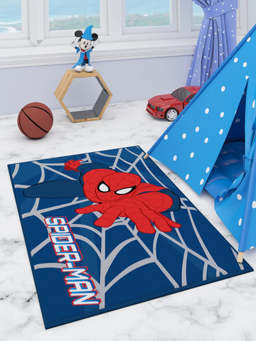 Marvel Avengers Spiderman Kids Blue Carpet 3ft x 5ft
