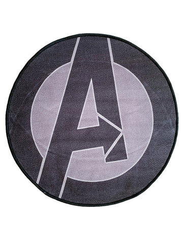 Athom Living Marvel Avengers Kids Round Carpet Black 90 Diameter
