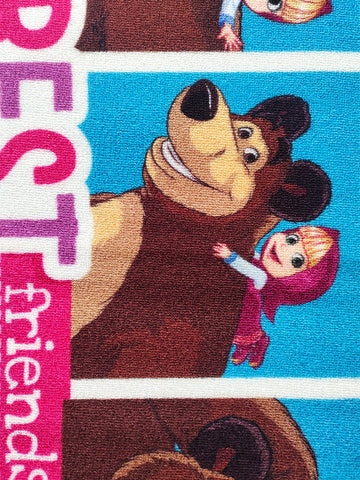 Masha Athom Trendz Best Friendz Forever Kids Printed Runner Carpet 2ft x 4.5ft