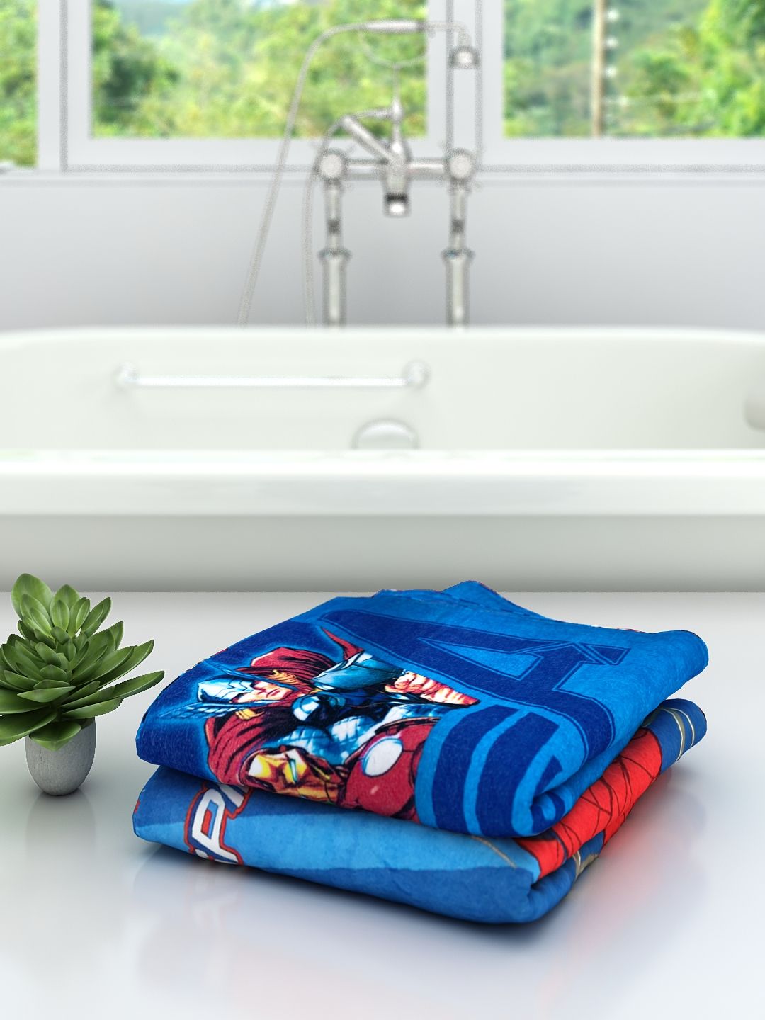Make bath time exciting with Marvel Hulk & Avengers Heroes Kids Bath Towel Pack of 2 by Athom Living, ultra-soft bath towels designed for comfort, quick drying, and kids’ enjoyment.