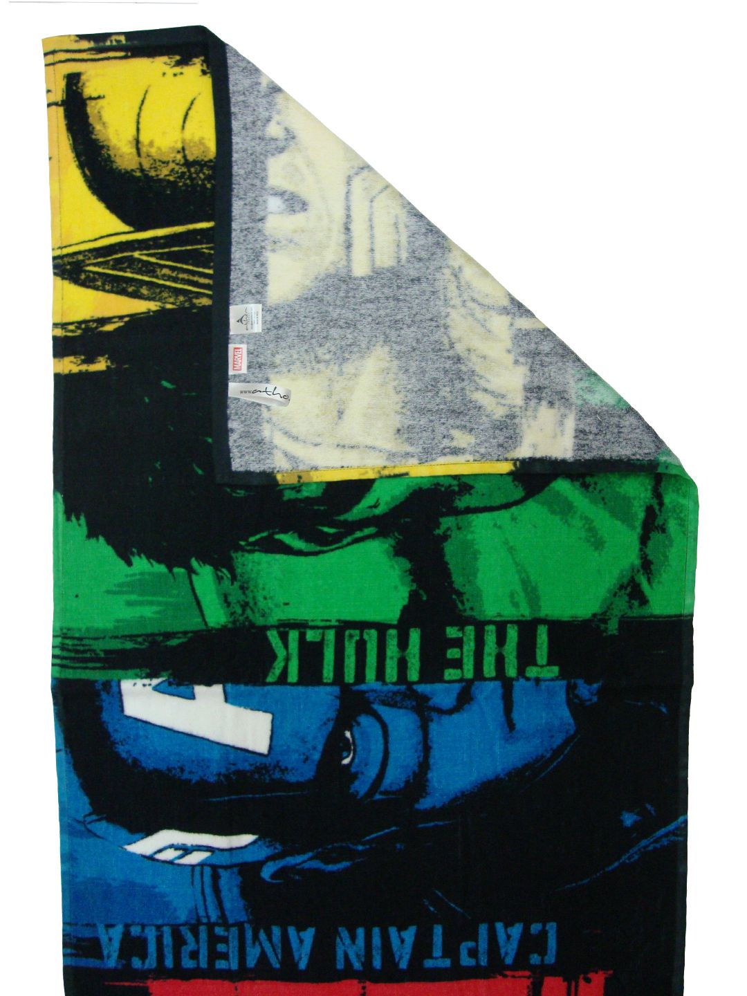 Marvel Avengers Assemble themed kids towel combo by Athom Living with bright colors and skin-friendly fabric, perfect for home or travel, this Kids Cotton Bath Towel adds fun to bath routines.