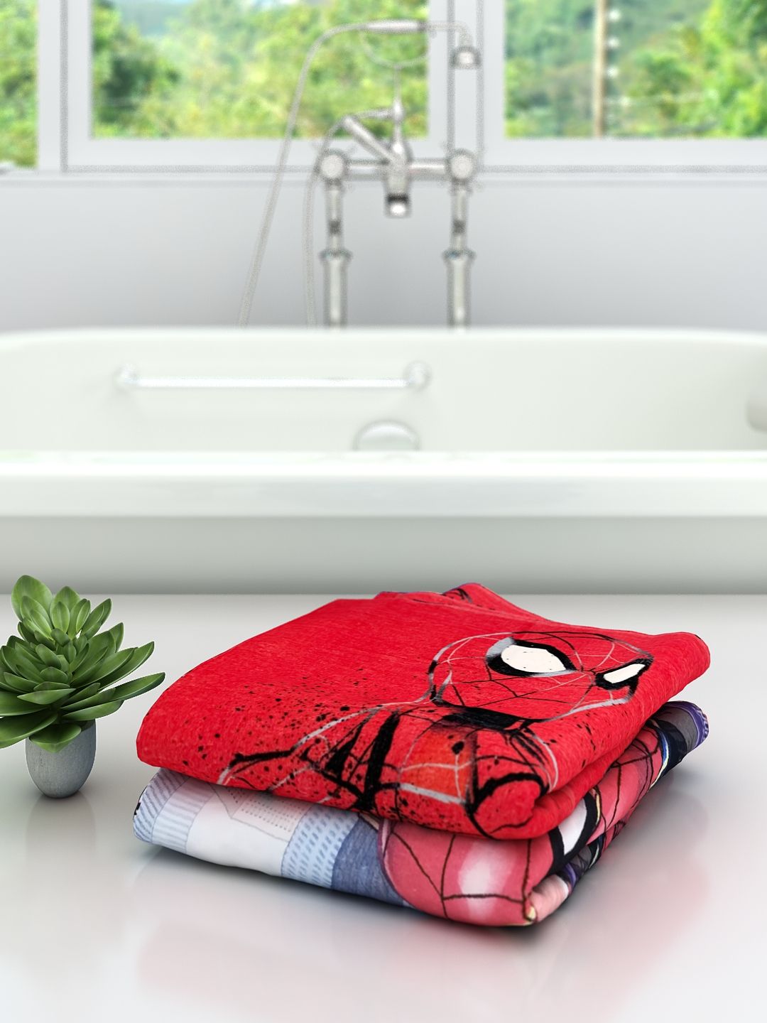 Marvel I Am Amazing Spiderman Kids Bath Towel 60x120 cm Pack of 2 by Athom Living made with soft cotton for quick drying and comfort, designed for boys who enjoy superhero themes and need a durable everyday Bath Towel.