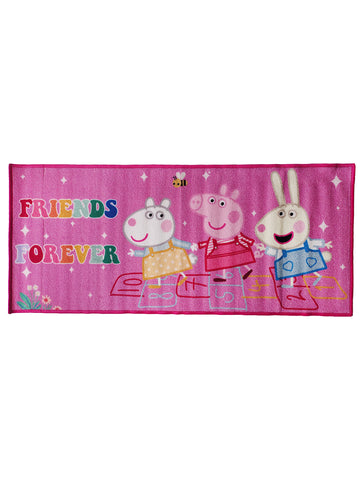 Peppa Pig Athom trendz Friends Forever Pink Printed Runner Carpet 2 x 4.5ft