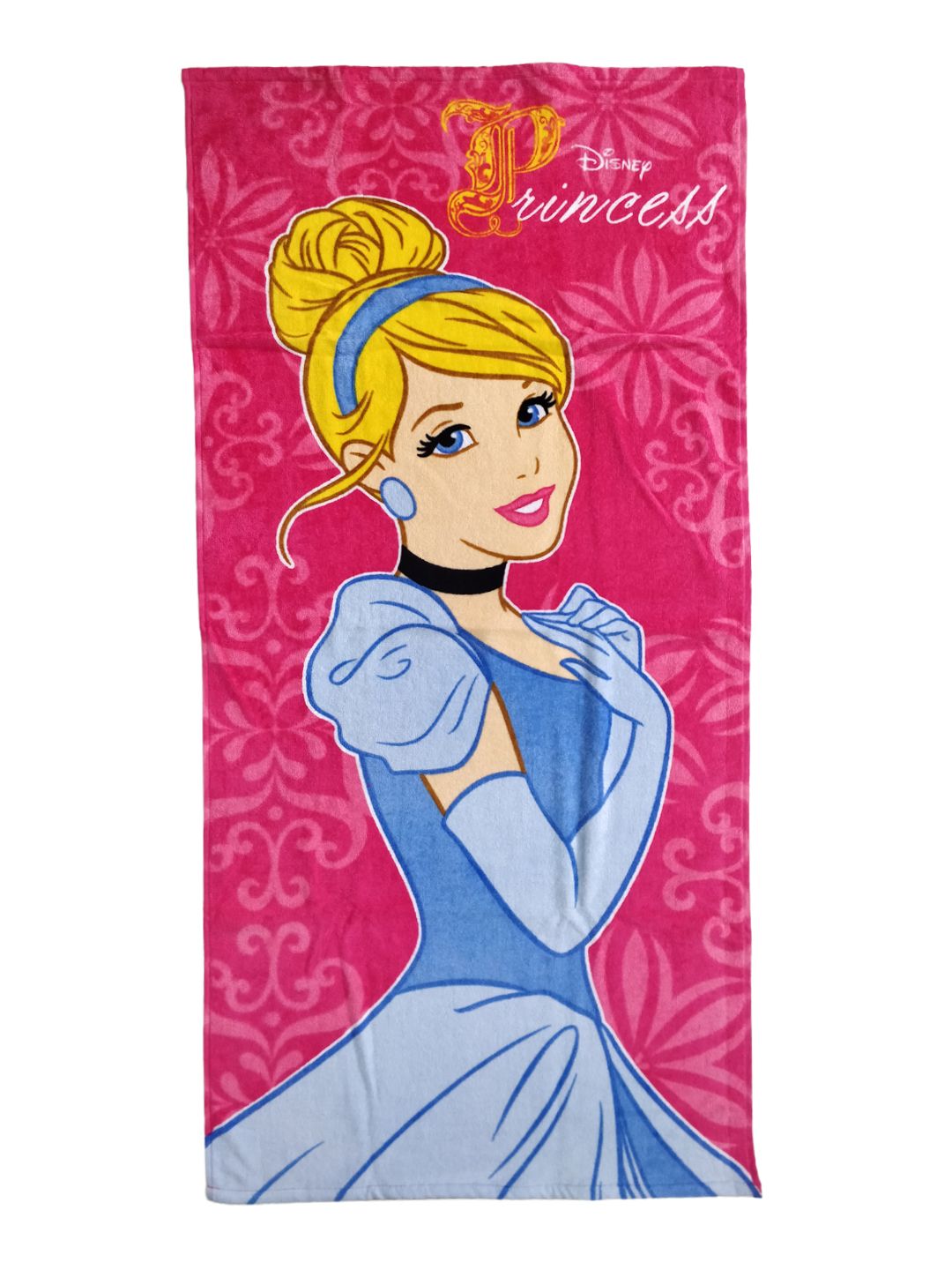 Pack of 2 Athom Living Disney Princess kids bath towel set with Adventure Begins With Friends print, featuring premium cotton fabric, bright colors, gentle feel, and perfect for daily bathing routines.