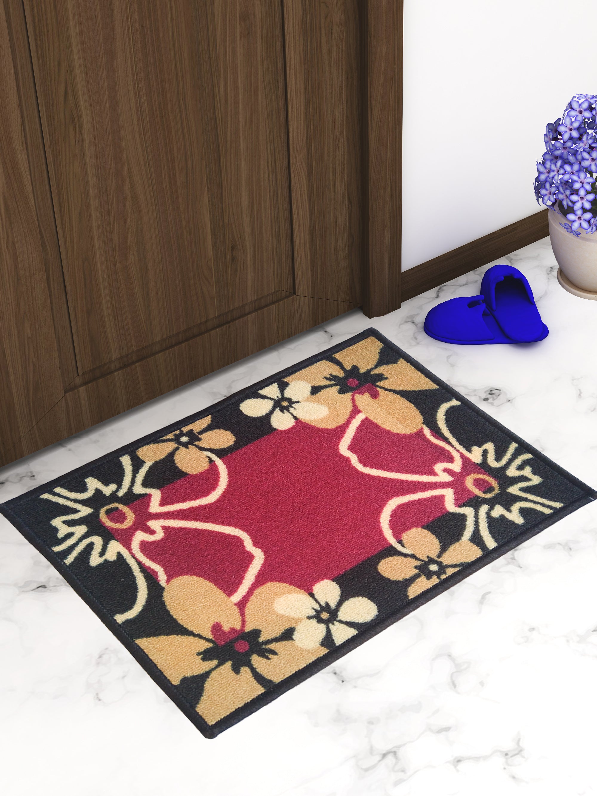 Premium Beige Anti-Skid Door Mat by Athom Living, perfect for home entryways. Durable and stylish doormat, keeps floors clean and adds elegance to your home décor.
