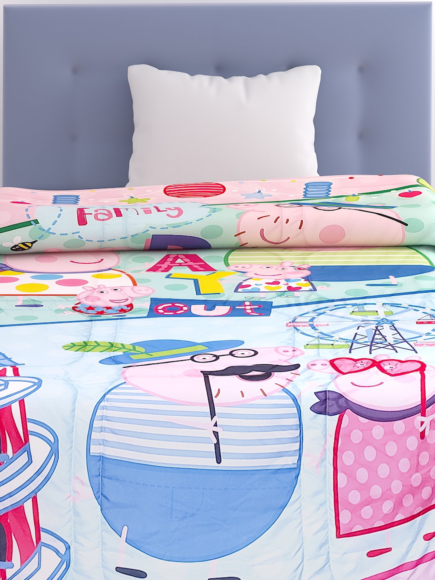 Premium Kids Peppa Pig Comforter designed for warmth, comfort, and playful bedtime fun.