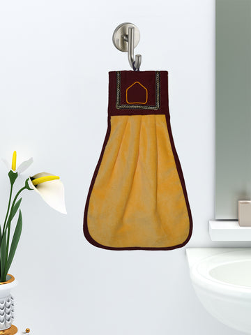 Athom Living Loop Hanging Cotton Washbasin Towel for Kitchen and Bathroom