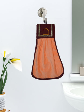 Athom Living Loop Hanging Cotton Washbasin Towel for Kitchen and Bathroom