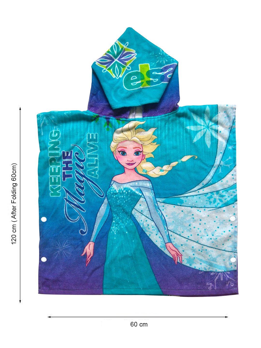 Athom Living Disney Frozen Elsa Kids Hooded & Bath Towel Combo 60x120 cm - Athom Living