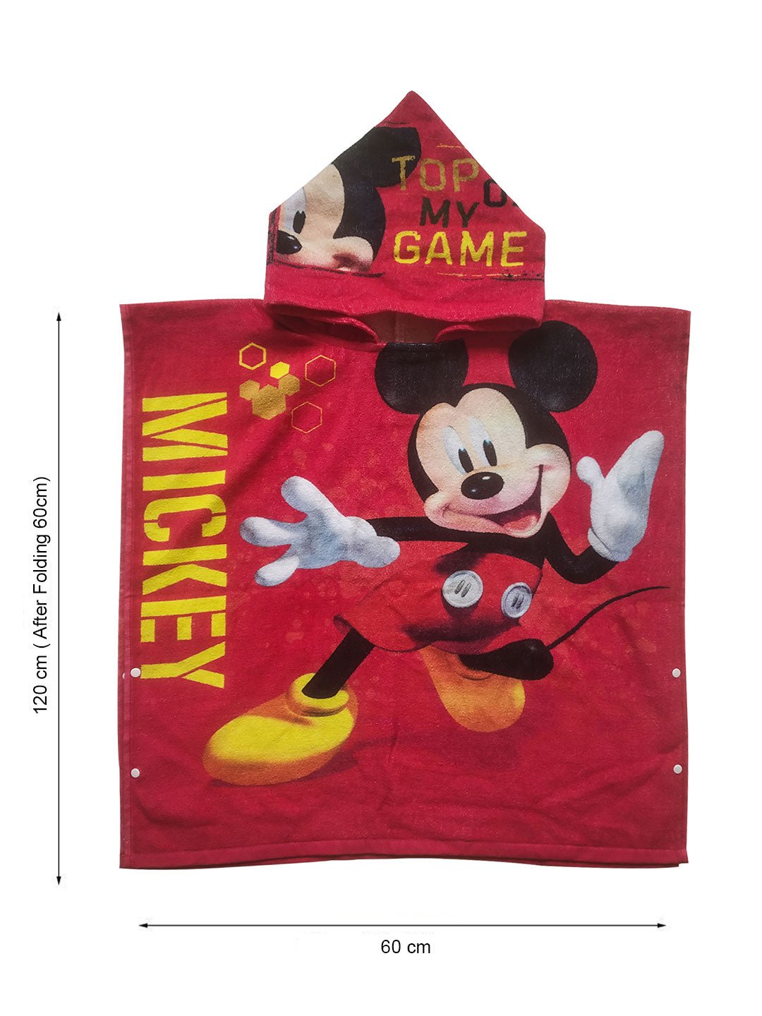 Athom Living Disney Mickey Mouse Kids Bath & Hooded Towel Combo 60x120 cm - Athom Living